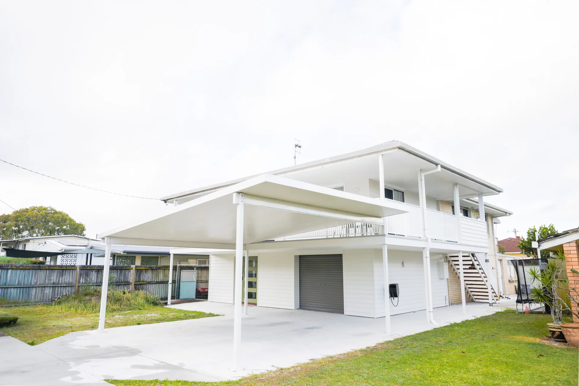 A two storey extension added to an existing Gold Coast home